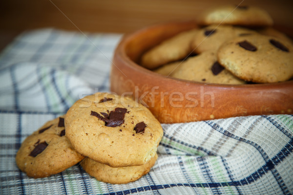 homemade cookies with chocolate chips Stock photo © Peredniankina
