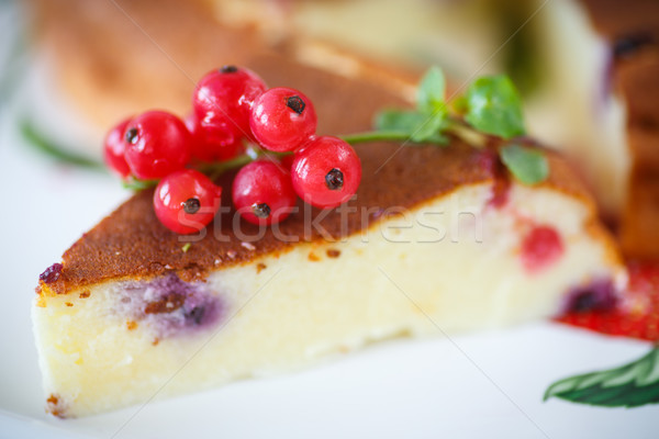 curd pudding with berries Stock photo © Peredniankina