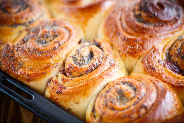 twisted bun with poppy seeds Stock photo © Peredniankina