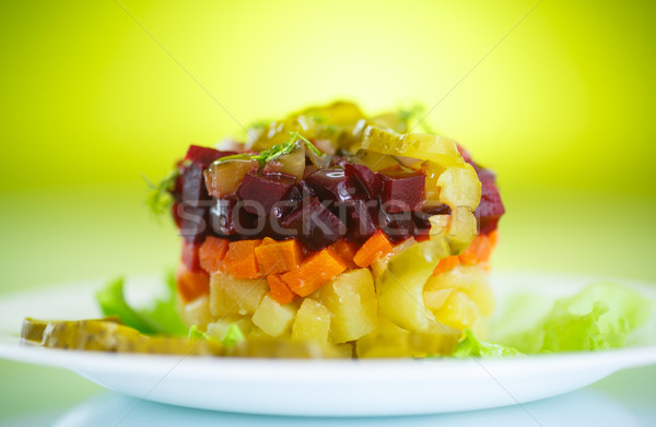 salad of boiled vegetables with beets  Stock photo © Peredniankina