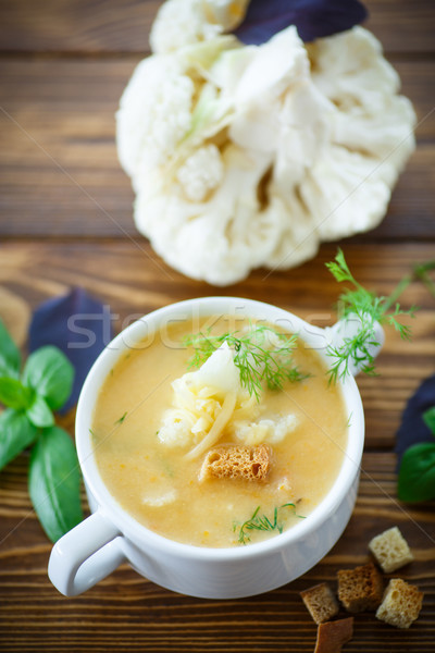 soup pureed cauliflower Stock photo © Peredniankina