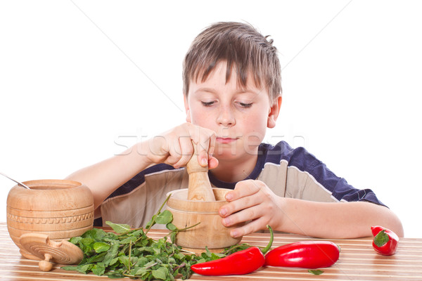 Foto stock: Nino · desayuno · blanco · familia · hombre · feliz