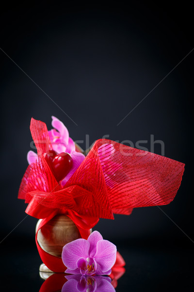Phalaenopsis branch with a red heart  Stock photo © Peredniankina