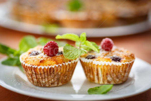 Cheese Muffins with berries Stock photo © Peredniankina