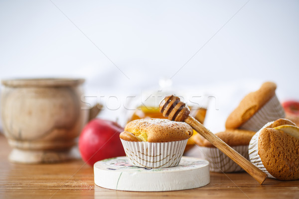 меда Sweet сахарная пудра деревянный стол Пасху Сток-фото © Peredniankina