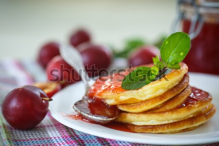 pancakes with plum jam  Stock photo © Peredniankina