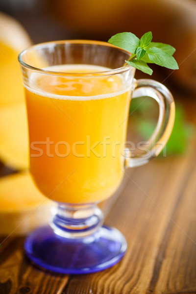 Fresh pumpkin juice in a glass Stock photo © Peredniankina