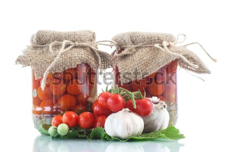 Pomodori marinato spezie bianco alimentare Foto d'archivio © Peredniankina
