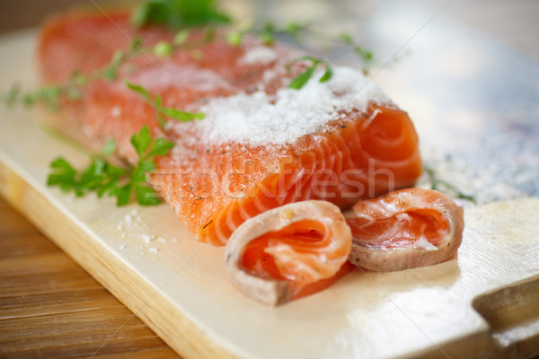 salted salmon Stock photo © Peredniankina