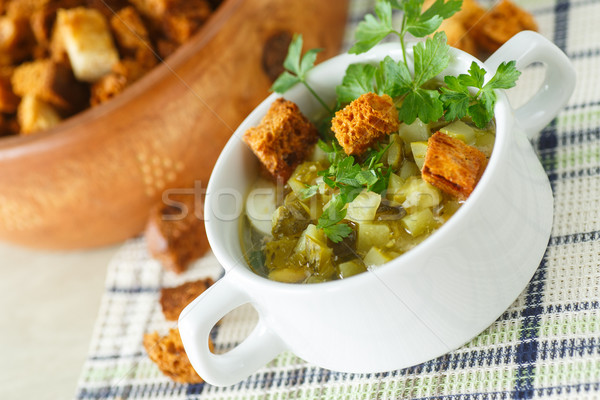 vegetable soup with pickled cucumbers  Stock photo © Peredniankina