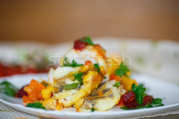 perch fillet braised with vegetables Stock photo © Peredniankina