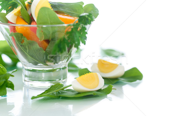 sorrel salad and tomatoes with egg Stock photo © Peredniankina