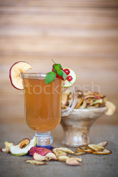 Stockfoto: Gedroogd · vruchten · glas · beker · tabel · vruchten