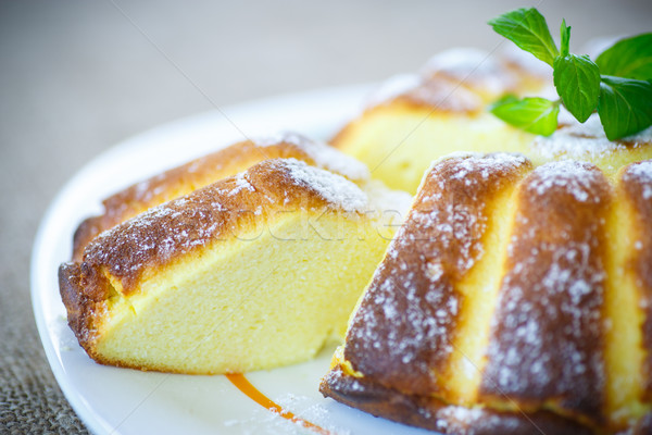 Foto stock: Requeijão · jantar · branco · sobremesa · comer