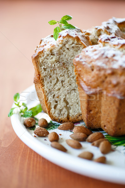 миндаль торт сахарная пудра мята Пасху продовольствие Сток-фото © Peredniankina
