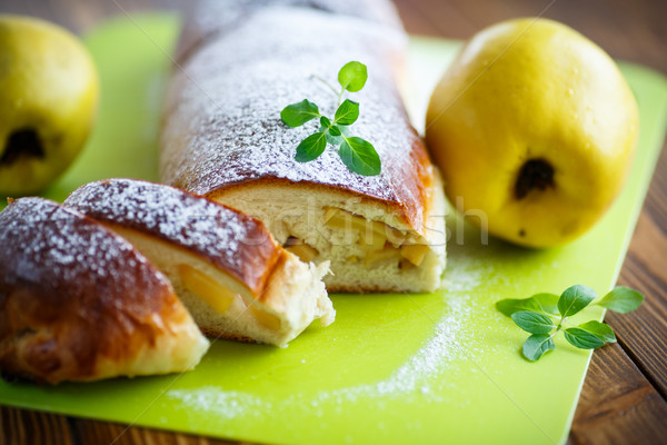 sweet strudel stuffed with quince  Stock photo © Peredniankina