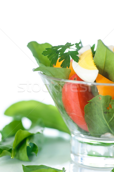 sorrel salad and tomatoes with egg Stock photo © Peredniankina