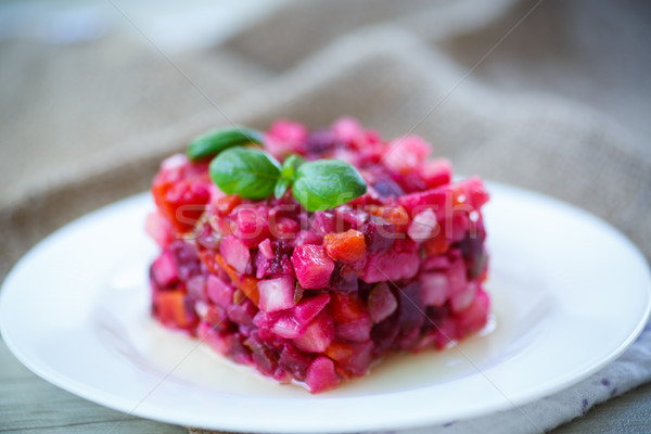 salad of boiled vegetables with beets Stock photo © Peredniankina