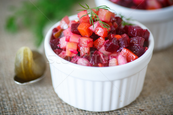 salad of boiled vegetables with beetroot Stock photo © Peredniankina