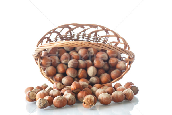 hazelnuts in a wicker basket  Stock photo © Peredniankina