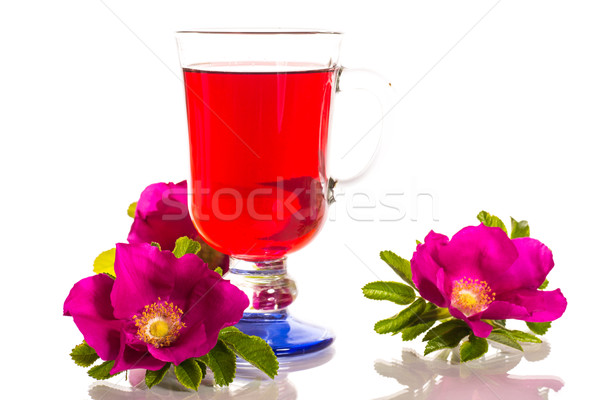 tea with rose hips with flowers Stock photo © Peredniankina