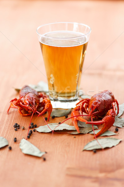 boiled crawfish with beer Stock photo © Peredniankina