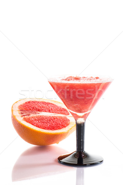 Grapefruit periuta proaspăt alb frunze sticlă Imagine de stoc © Peredniankina