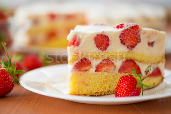 strawberry cream cake Stock photo © Peredniankina