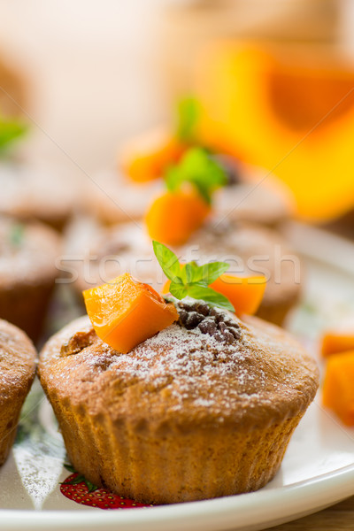тыква Sweet сахарная пудра продовольствие оранжевый Сток-фото © Peredniankina