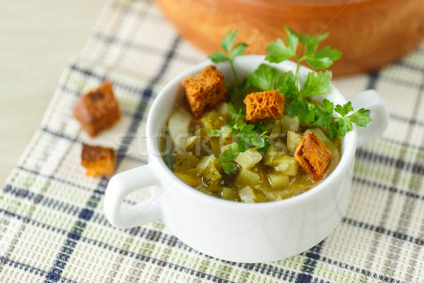 vegetable soup with pickled cucumbers  Stock photo © Peredniankina