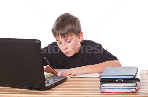 schoolchild learns lessons Stock photo © Peredniankina