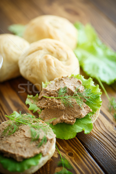 pate with bread Stock photo © Peredniankina