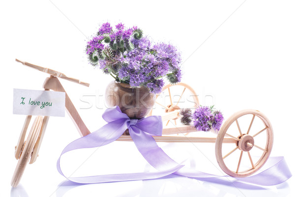 Bouquet Blumen blau weiß Hochzeit Natur Stock foto © Peredniankina