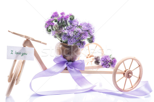 Bouquet fiori blu bianco wedding natura Foto d'archivio © Peredniankina