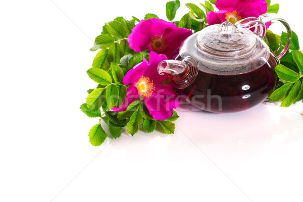 Stock photo: tea with rose hips