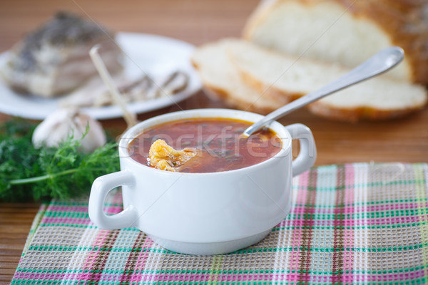 vegetable soup with cauliflower and beets Stock photo © Peredniankina