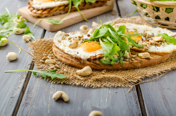 Stockfoto: Dorp · brood · eieren · noten