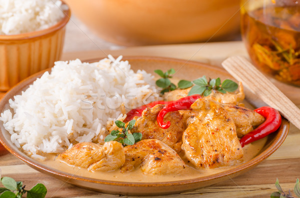 Stock photo: Delicious chicken curry
