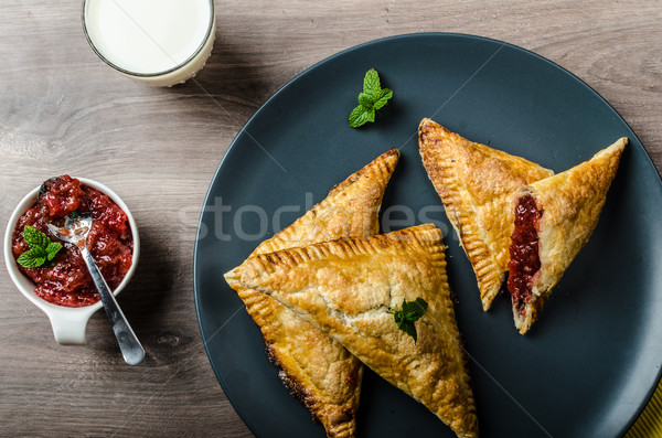 Rouge groseille menthe lait frais alimentaire fond [[stock_photo]] © Peteer