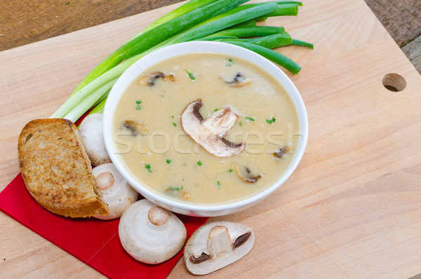 Stock photo: Mushrooms soup