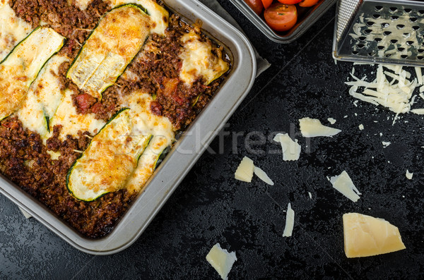 Zucchine nastro lasagna parmigiano formaggio cena Foto d'archivio © Peteer
