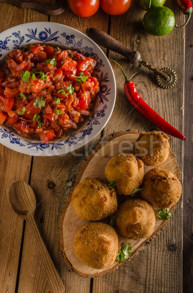 Brazilian Street Food Coxinhas Stock photo © Peteer