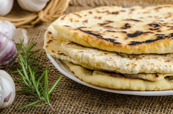 Indiano pão alecrim alho azeite comida Foto stock © Peteer