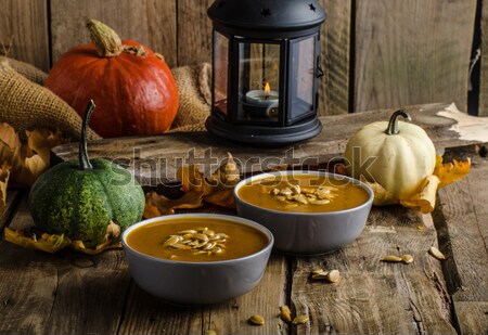 Stockfoto: Soep · pompoen · zaden · heerlijk