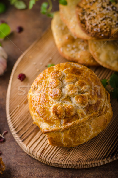 Puff pastry stuffed by camembert Stock photo © Peteer