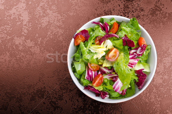 Fresh mixed salad with endive and cherry Stock photo © Peteer