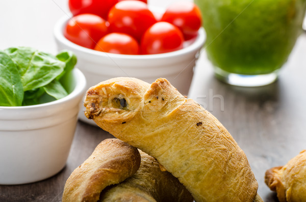 Mini Calzone roll with herbs and cheese Stock photo © Peteer