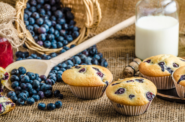 Stock photo: Blueberry muffins
