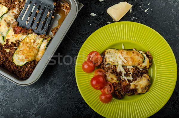 Noodle-Free Zucchini Ribbon Lasagna Stock photo © Peteer