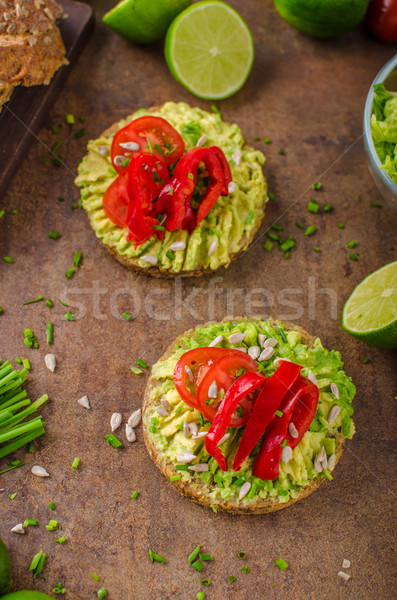 Bio авокадо масло хлеб цельнозерновой хлеб семян Сток-фото © Peteer